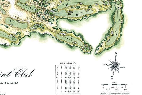 Cypress Point Golf Print (2024 Edition) - Golf Frames - golframes.com