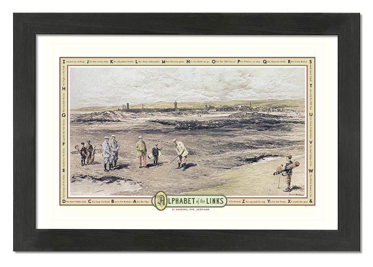 Alphabet of the Links Golf Print