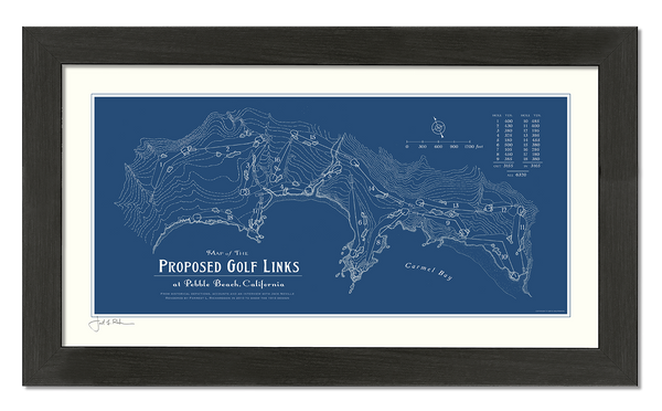 Map of Proposed Golf Links at Pebble Beach, Calif. Print