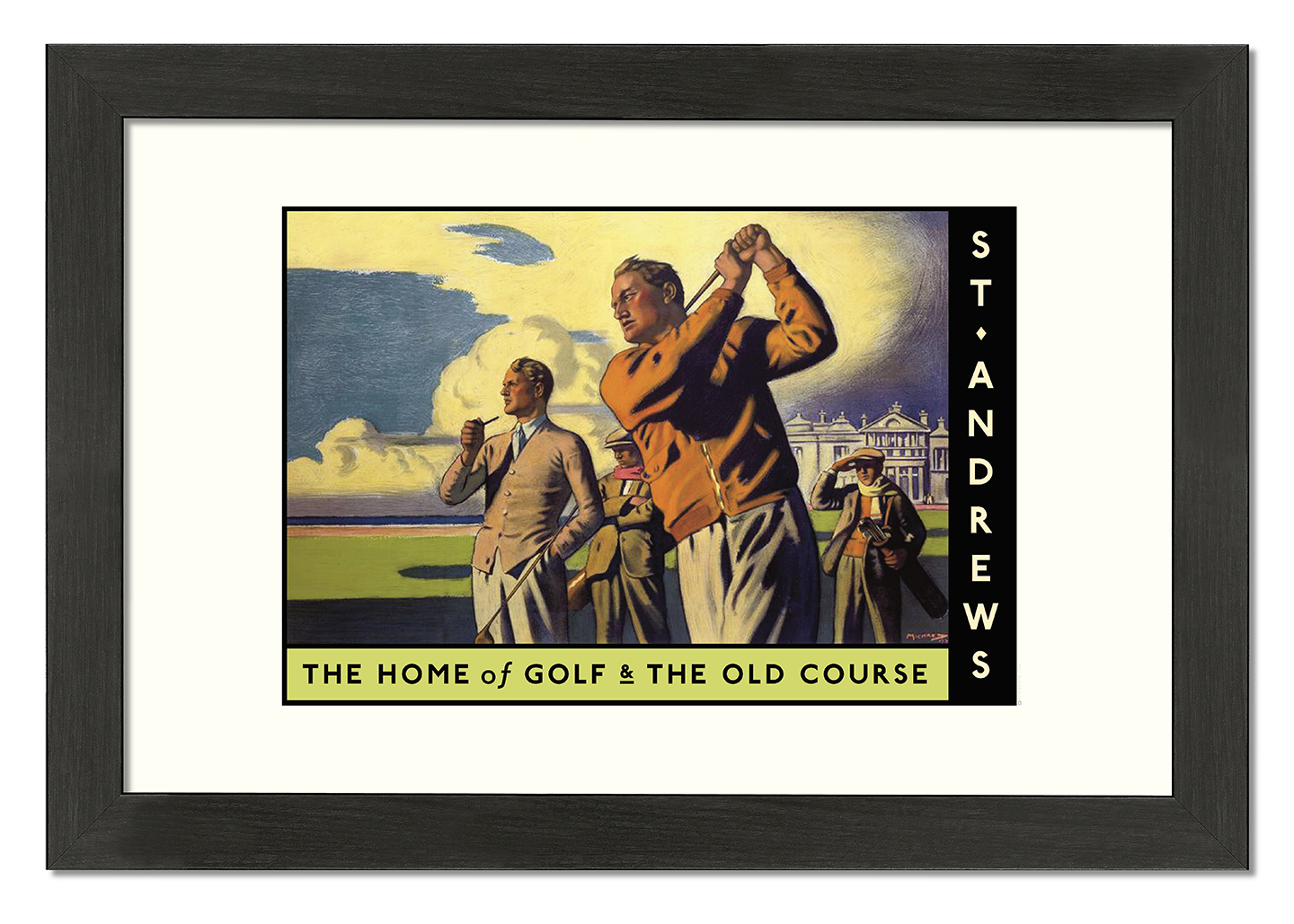 Classic St. Andrews Golf Travel Poster - Golf Frames - golframes.com Classic St. Andrews Golf Travel Poster - Golf Frames - golframes.com