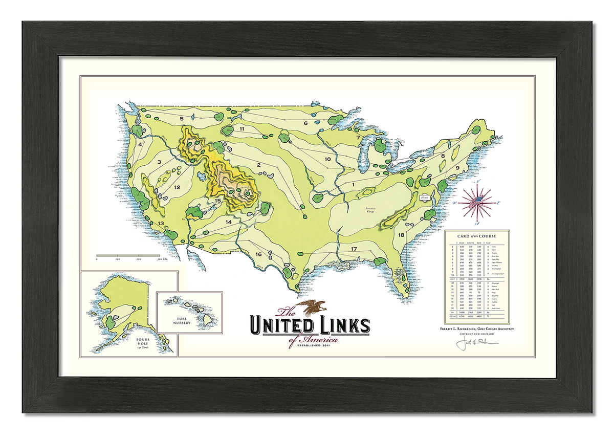 United Links of America Golf Print