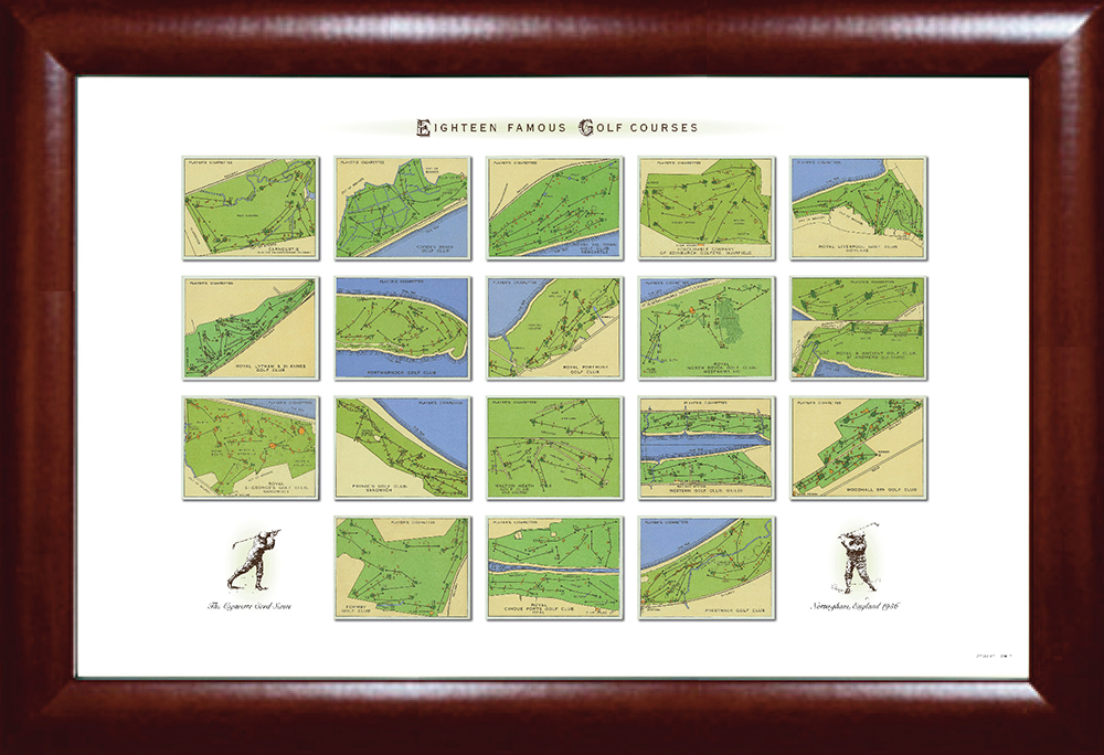 Eighteen Famous Courses Golf Print