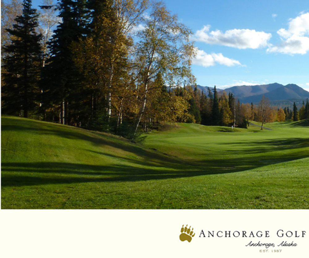 Anchorage Hole No. 9 Color Golf Print