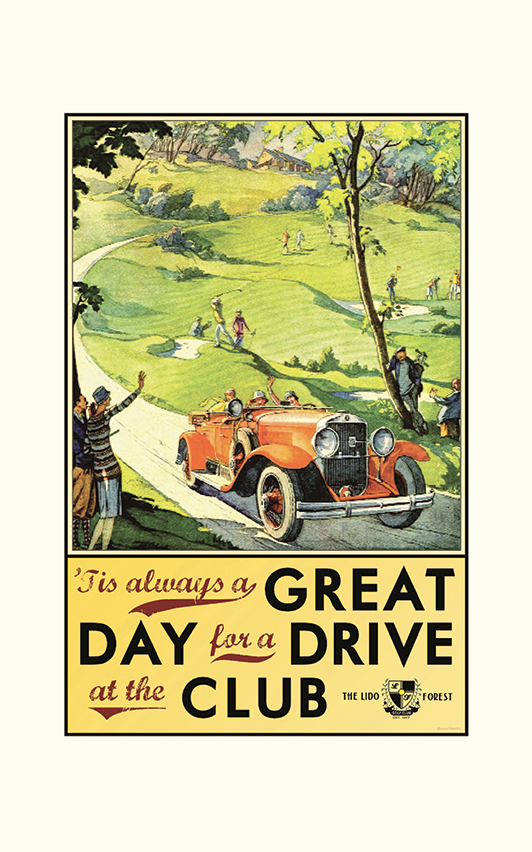 'Tis Always a Great Day for a Drive Golf Print