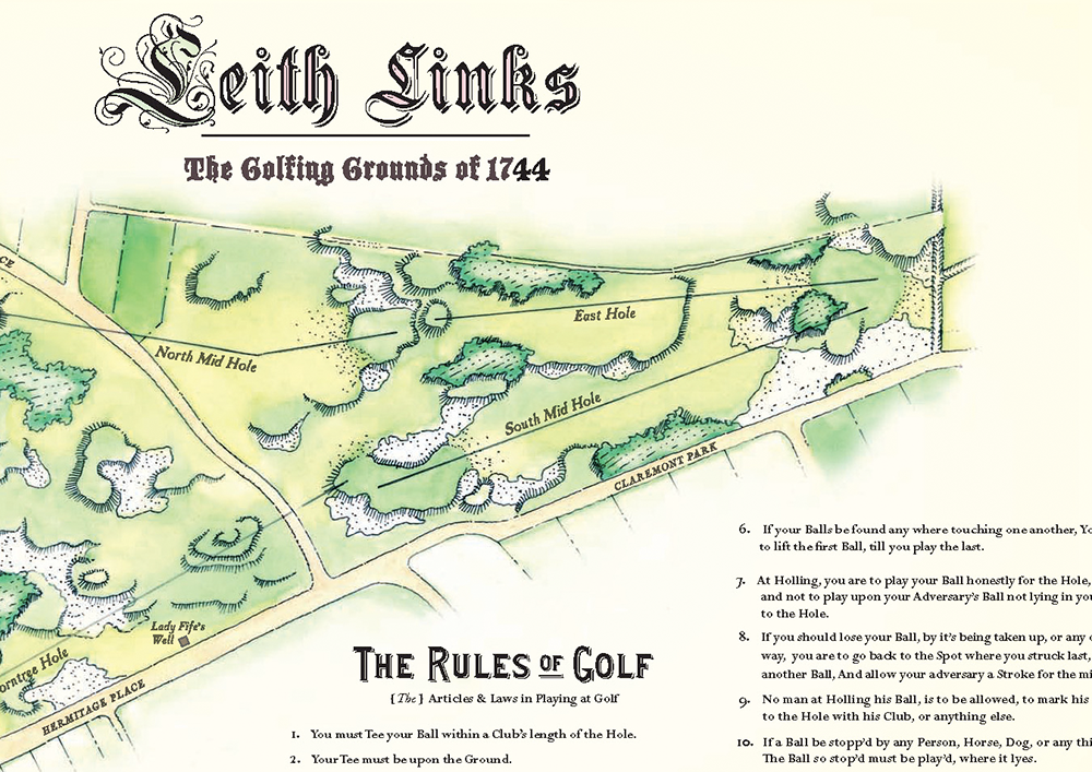 Leith Links & Rules of Golf Print