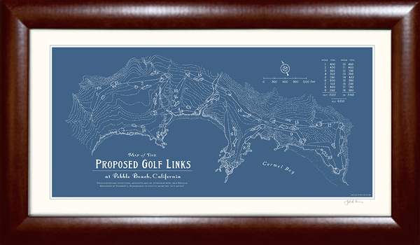 Map of Proposed Golf Links at Pebble Beach, Calif. Print